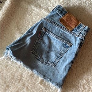 Levi’s cut-off denim shorts